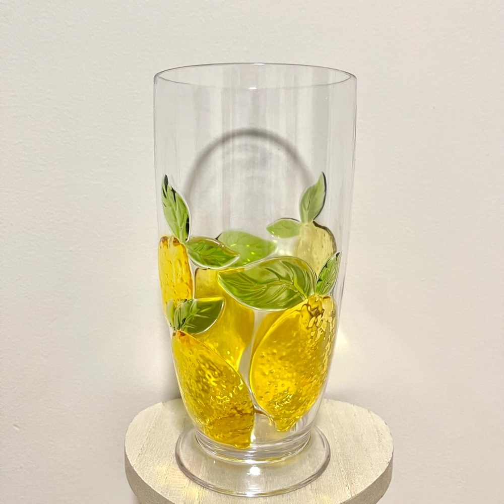 Elegant Lemon Print BPA-Free Plastic Cup | Drinkware | New